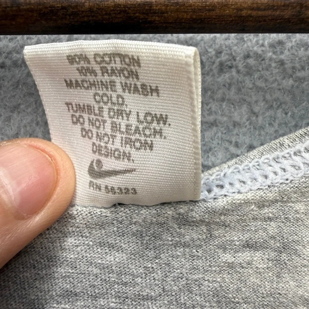 Vintage Nike Tank Top Air Logo Graphic Medium Gray Retro Made in USA Swoosh